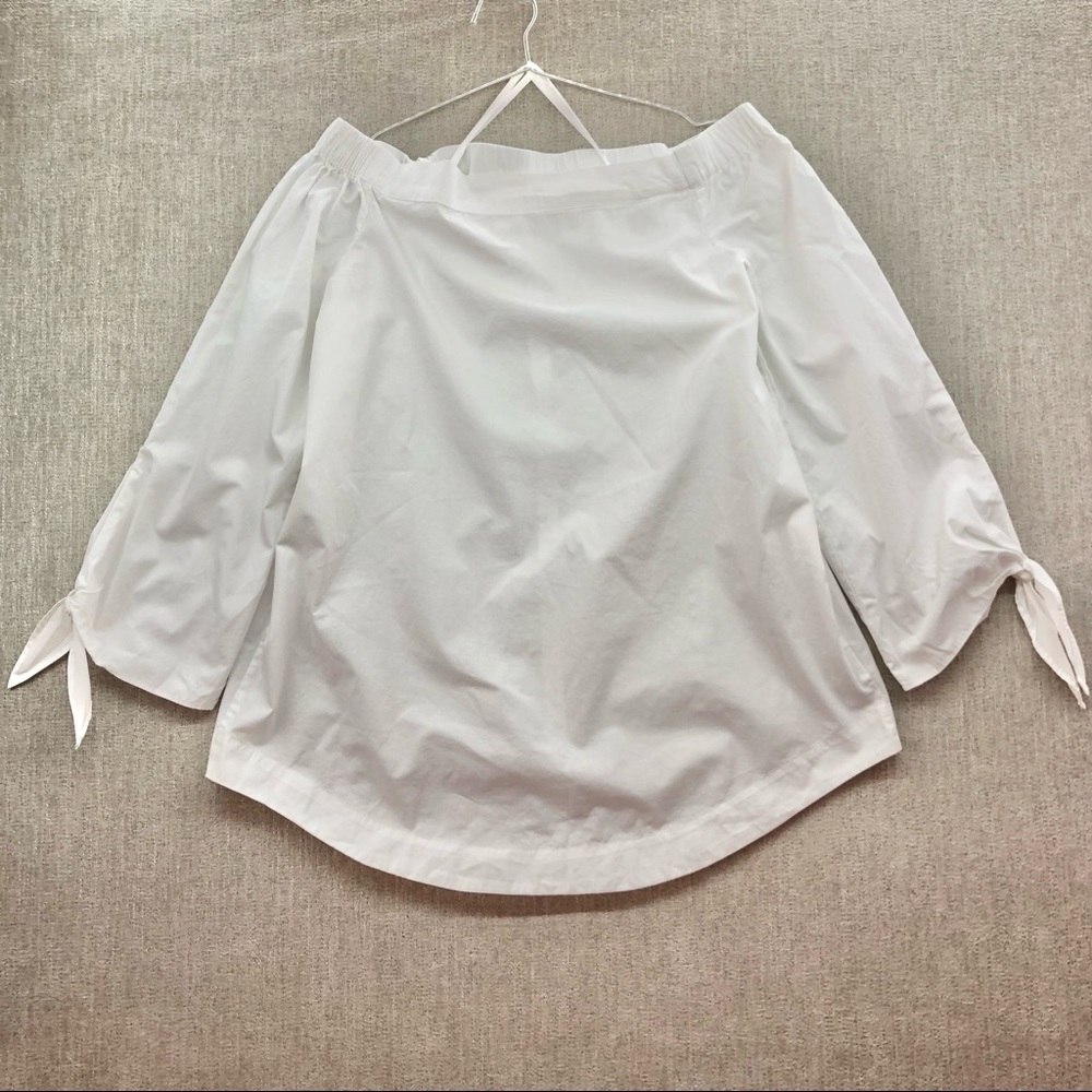 Free People Show Me Some Shoulder White Blouse Small